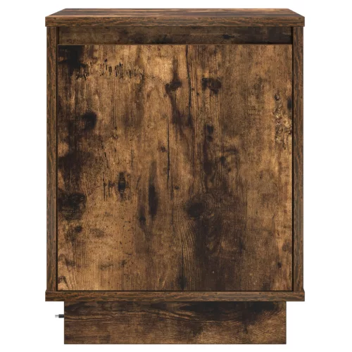  Éjjeli szekrény LED világítással 2 db Füstölt tölgy 39x34,5x50 cm