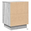  Éjjeli szekrény LED világítással 2 db Szürke Sonoma 39x34,5x50 cm