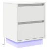  Éjjeli szekrény LED világítással Fehér 39x34,5x50 cm