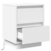  Éjjeli szekrény LED világítással Fehér 39x34,5x50 cm