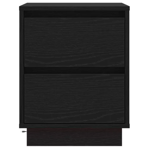  Éjjeli Szekrények LED Világítással 2 db Fekete 39x34.5x50 cm