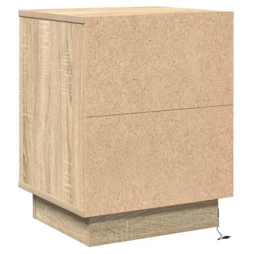  Éjjeli Szekrény LED Fényekkel Sonoma Tölgy 39x34.5x50 cm