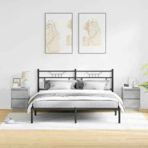  Éjjeli Szekrények LED világítással 2 db Beton szürke 39x34.5x50 cm