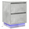  Éjjeli Szekrények LED világítással 2 db Beton szürke 39x34.5x50 cm