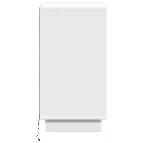  éjjeli szekrény LED világítással, fehér 39x34,5x65 cm szerelt fa