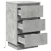  Éjjeliszekrény fiókkal Beton Szürke 39 x 34,5 x 65 cm Faanyag