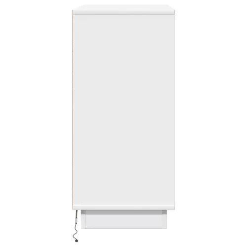  Éjjeli Szekrény LED Fénnyel Fehér 71x34,5x75 cm Műanyag Fa