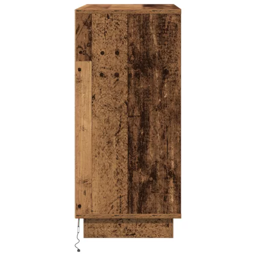  LED szekrény, régi fából, 71x34,5x75 cm, műszaki fa