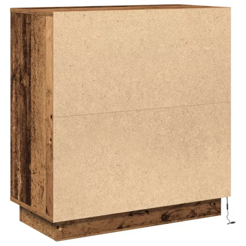  LED szekrény, régi fából, 71x34,5x75 cm, műszaki fa