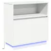  LED-es oldalszekrény Fehér 71x34,5x75 cm Mérnöki Fa