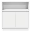  LED-es oldalszekrény Fehér 71x34,5x75 cm Mérnöki Fa