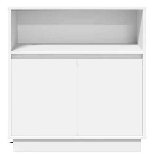  LED-es oldalszekrény Fehér 71x34,5x75 cm Mérnöki Fa