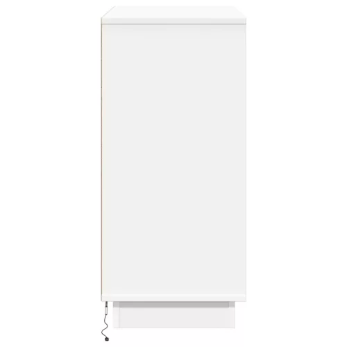  LED-es oldalszekrény Fehér 71x34,5x75 cm Mérnöki Fa