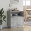  Led világítással ellátott oldalszekrény Beton Szürke 71x34,5x75 cm Műanyag