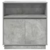  Led világítással ellátott oldalszekrény Beton Szürke 71x34,5x75 cm Műanyag