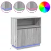  LED-es szekrény Szürke Sonoma 71x34,5x75 cm Mérnöki fa