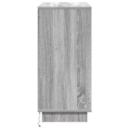  LED-es szekrény Szürke Sonoma 71x34,5x75 cm Mérnöki fa