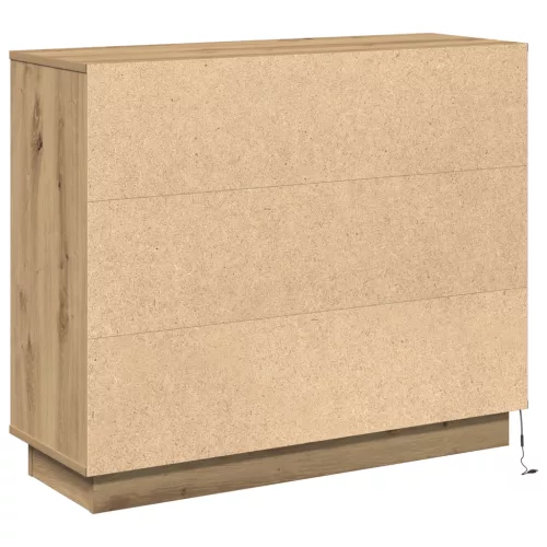  Tálca LED Kézműves Tölgy 90x32x75 cm Szerelt Fa