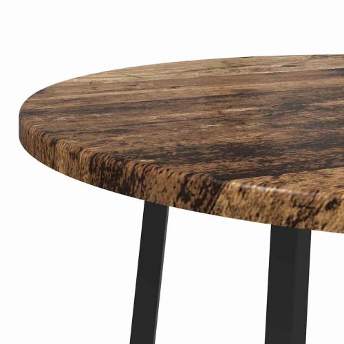  Kisasztal készlet polcokkal 2 pcs Régi fa és fekete