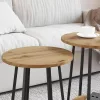  Kisasztal készlet polcokkal 2 pcs Artisan tölgy és fekete