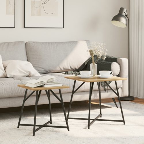  Oldaltábla 2-db Kézműves tölgyből készült műgyanta és fémből