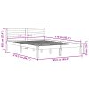  Ágykeret Fejtámasszal 160x210 cm Tömör Fenyő