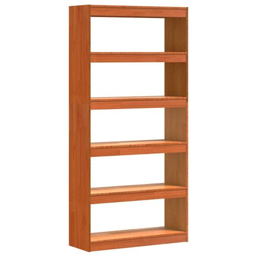  Könyvespolc Faggyú barna 80 x 30 x 167,5 cm Tömör fenyőfa