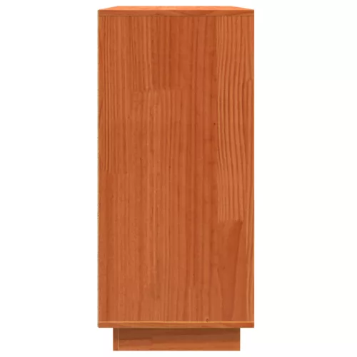  Széf fiókkal tárolóval ajtóval Barna 111 x 34 x 75 cm Tömör fenyőfa