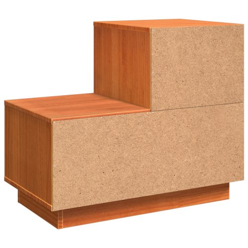  Éjjeliszekrény 2 pcs Viaszbarna 60 x 34 x 51 cm Tömör fenyőfa