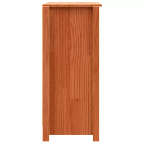  Széf tárolóval ajtóval Barna 70 x 35 x 80 cm Tömör fenyőfa