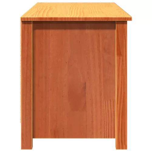  Cipőpad polcokkal tárolóval Viaszbarna 110 x 38 x 45.5 cm Tömör fenyőfa