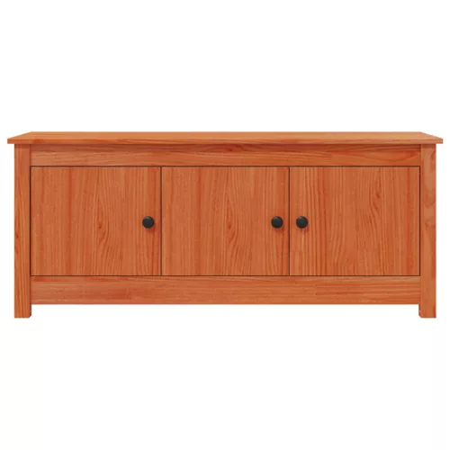  Cipőszekrény Viaszbarna 110 x 38 x 45,5 cm Tömör fenyő