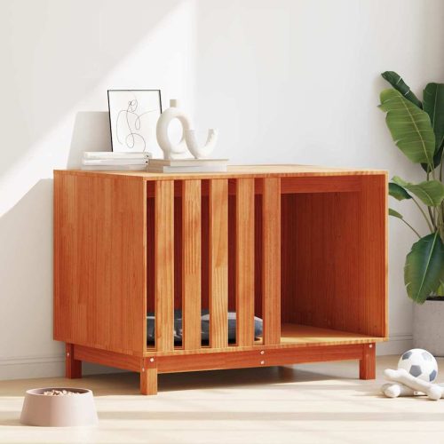  Kutyaház tárolóval Faggyú barna 90 x 60 x 67 cm Tömör fenyőfa