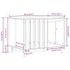  Kutyaház tárolóval Faggyú barna 90 x 60 x 67 cm Tömör fenyőfa