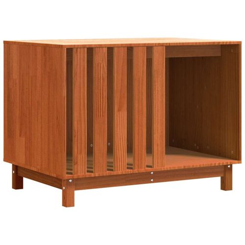  Kutyaház tárolóval Faggyú barna 100 x 70 x 70 cm Tömör fenyőfa