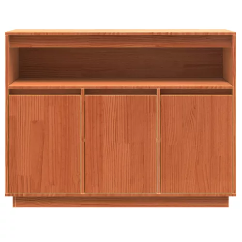  Széf tárolóval ajtóval Barna 104.5 x 34 x 80 cm Tömör fenyőfa