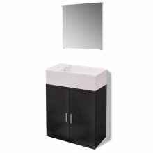 VID 3 részes fürdőszoba bútor szett fekete színben