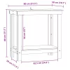  Munkapad polcokkal Viaszbarna 80 x 50 x 80 cm Tömör fenyő