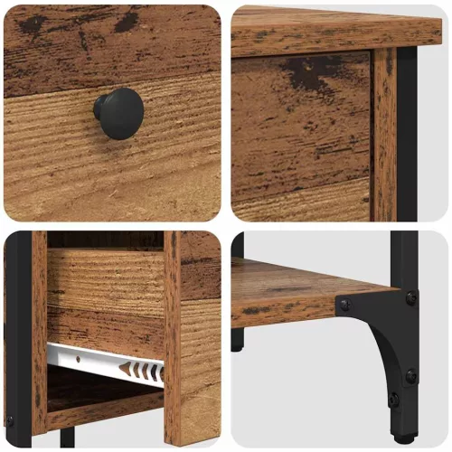  Éjjeliszekrény fiókkal Barna 33.5 x 36 x 70 cm