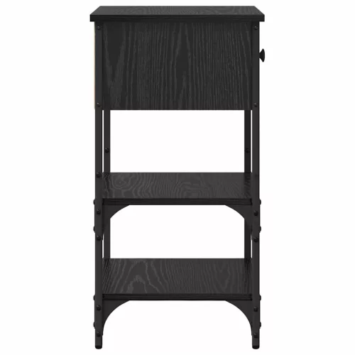  Éjjeliszekrény fiókkal 2 pcs Fekete tölgy 33.5 x 36 x 70 cm