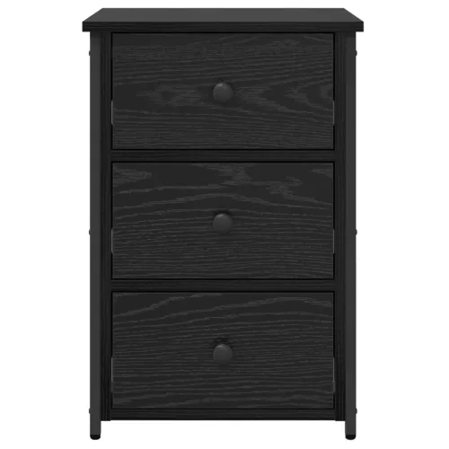  fekete tölgy éjjeli szekrény Fekete tölgy MDF, Fém Kompakt