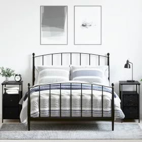  Éjjeliszekrény fiókkal 2 pcs Musta tammi 30 x 60 x 60 cm