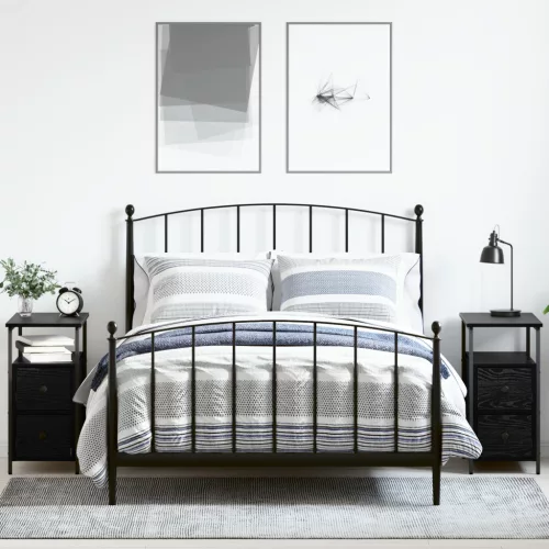  Éjjeliszekrény fiókkal 2 pcs Musta tammi 30 x 60 x 60 cm