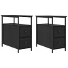  Éjjeliszekrény fiókkal 2 pcs Musta tammi 30 x 60 x 60 cm