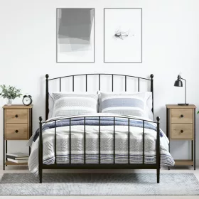    Éjjeliszekrény fiókkal 2 pcs kézműves tölgy 32 x 42 x 70 cm