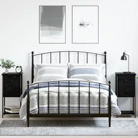  Éjjeliszekrény fiókkal 2 pcs Musta tammi 32 x 42 x 70 cm