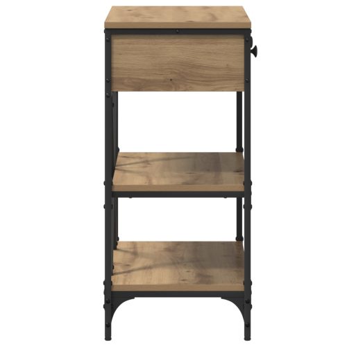  Konzol Asztal Kézműves tölgy 75x34,5x75 cm Mérnökfa