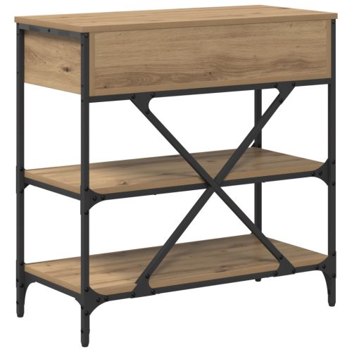  Konzol Asztal Kézműves tölgy 75x34,5x75 cm Mérnökfa