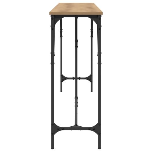  Konzolasztal Tömör tölgy 200x29x75 cm Műszaki fa