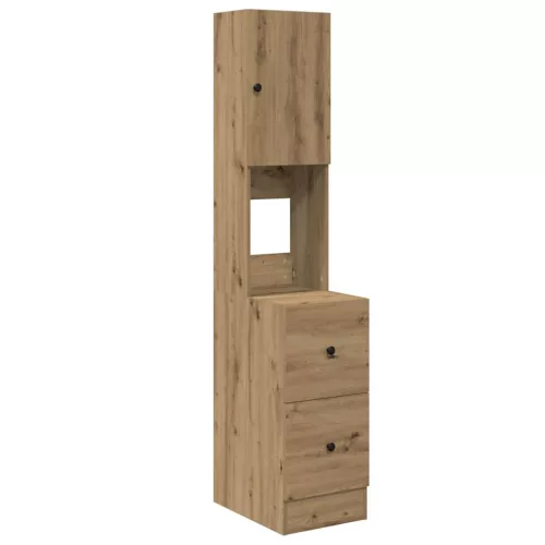  Konyhaszekrény fiókkal polcokkal tárolóval ajtóval kézműves tölgy Faanyag